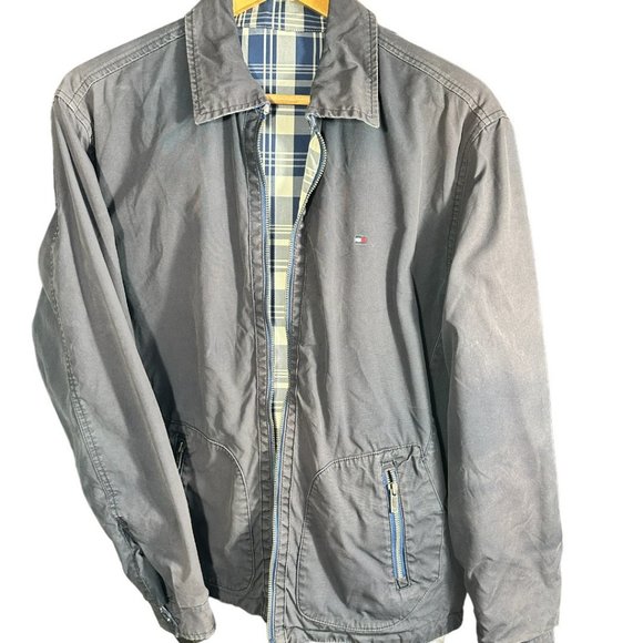 💰 5 FOR $40 / MEN’S TOMMY HILFIGER CHECKERED JACKET (REVERSIBLE) (SZ SM) - Picture 5 of 9